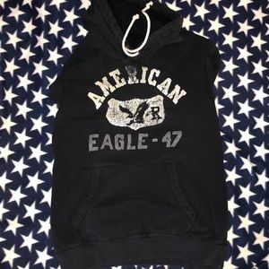 Men’s Black American Eagle Hoodie